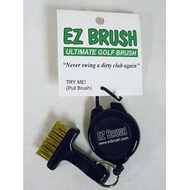 EZ Brush Ultimate Golf Brush Black Clip On Club Cleaning Tool NEW 2Pack