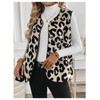 BEAUDRM Women's Y2k Leopard Print Vest Top Button Down Sleeveless