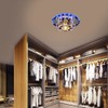 TFCFL White Modern K9 Crystal LED Ceiling Lamp Flush Mount
