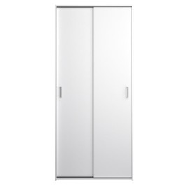 Tvilum Wardrobe with 2 Sliding Doors - Clothing Storage for Bedroom, White