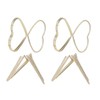 100pcs Paper Clips Gold Triangle Heart Shape Double Layer Three