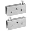 uxcell Adjustable Glass Door Hinges Clamp, Stainless Steel Cabinet Pivot