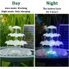 AISITIN Eco-Friendly Solar Bird Bath – 3-Tier Fountain with Detachable