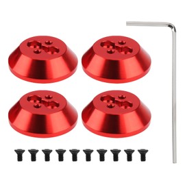 SG Store 4-Piece Motor Cover Made of Aluminium Alloy Protective Motor Cover Cap Compatible with DJI Avata 2 Drone Dustproof and Waterproof Protective Cap Red