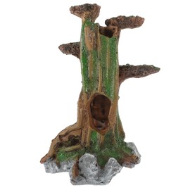 Sosoport Aquarium Landscape Tree Trunk Resin Stump Decor Artificial Tree Trunk for Fish Tank Realistic Lifelike Stump Adornments Desktop Decoration for Aquatic Environments