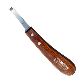 Rekhi Farrier Hoof Knife Narrow with Wooden Handle – Precision Hoof Care Tool for Horses, Cows, and Goats, Durable Rust-Resistant J2 Stainless Steel Blade, Farrier and Equestrian Hoof Care Knife
