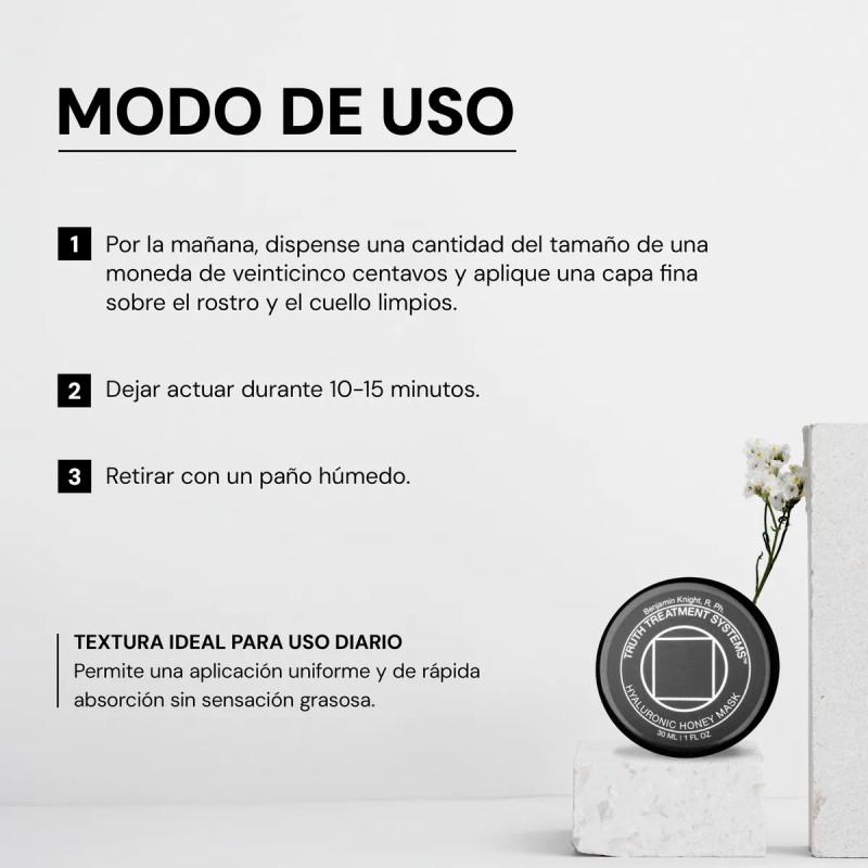 Truth Hyaluronic Honey Mask 30ml Hidratación Y Luminosidad