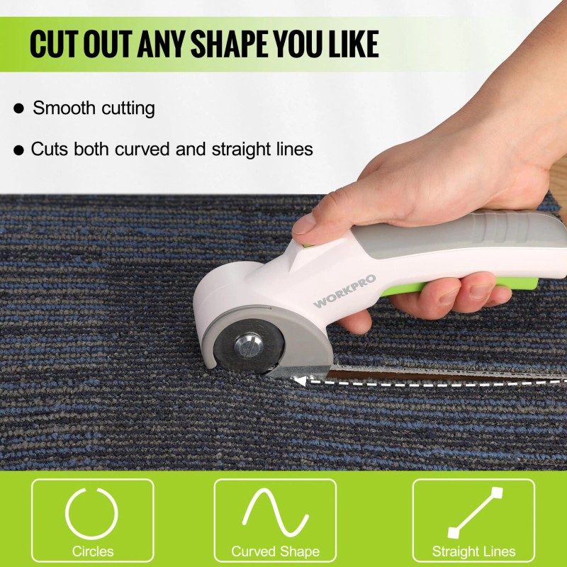 WORKPRO Cordless Electric Scissors Shears Cutting Tool for Fabric Leather