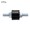 sourcing map 8pcs M6x18mm Rubber Isolator Mounts with Studs 20x15mm