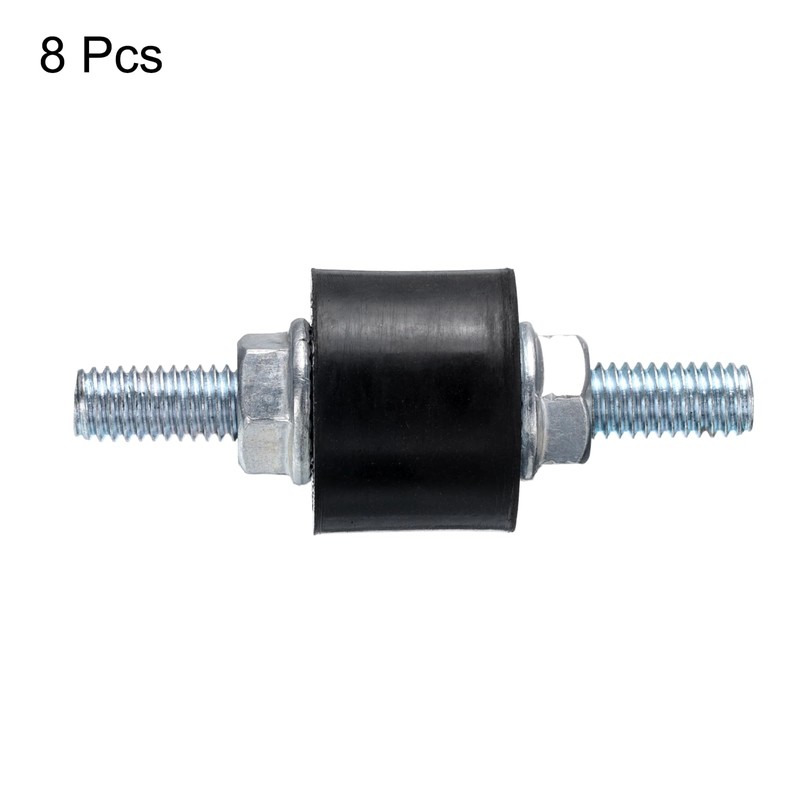 sourcing map 8pcs M6x18mm Rubber Isolator Mounts with Studs 20x15mm