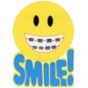 Yellow Smiley with Braces Designer Greetings Congratulations Card for Kids