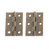 Dophee 2Pcs 2.56"x1.57" Retro Style Antique Bronz Iron Decorative Hinges