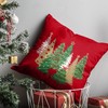 RABUSOFA Christmas Pillow Covers 16x16 Set of 2 Velvet Red
