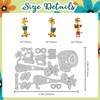 DELORIGIN Cutting Dies with Giraffe Motif Reading Book Cutting Dies