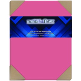 50 Bright Hot Pink 65lb Cover|Card Paper - 8.5 X 11 Inches Standard Letter|Flyer Size - 65 lb/pound Light Weight Cardstock - Quality Printable Smooth Surface for Bright Colorful Results