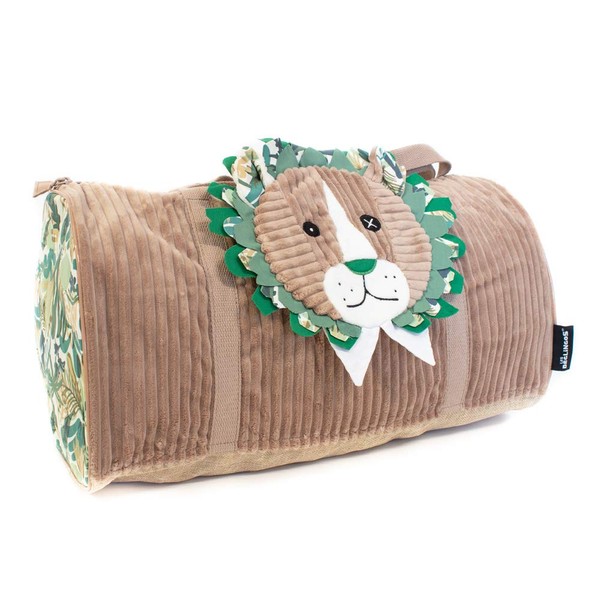 Les Déglingos - Jélékros the lion - Travel bag - For Kids - Weekend bag - Ideal for holidays - Spacious - Ultra soft - Plush