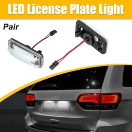 X AUTOHAUX 1 Pair LED License Plate Light Car Number Lamp Replacement White Light for Subaru Forester 2009-2015 for Subaru Legacy 2011-2015
