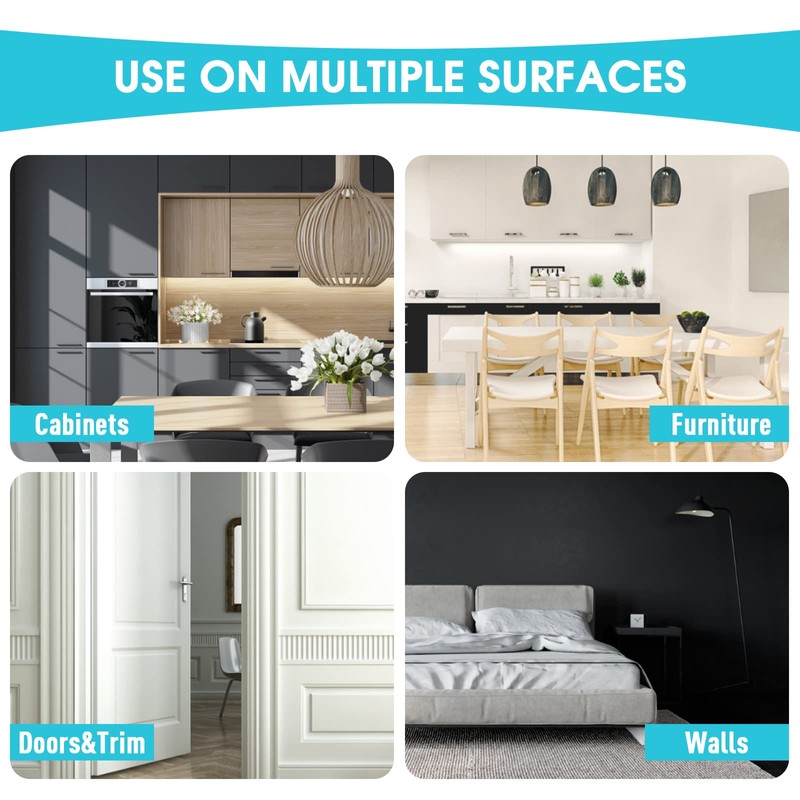NADAMOO Black Multi Surface Touch Up Paint, Interior and Exterior