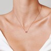 MONOOC Dainty Lowercase D Letter Necklace, 14K Rose Gold Plated