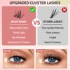 Lash Clusters DIY Eyelash Extensions 124 PCS Clusters Lashes 10-14mm