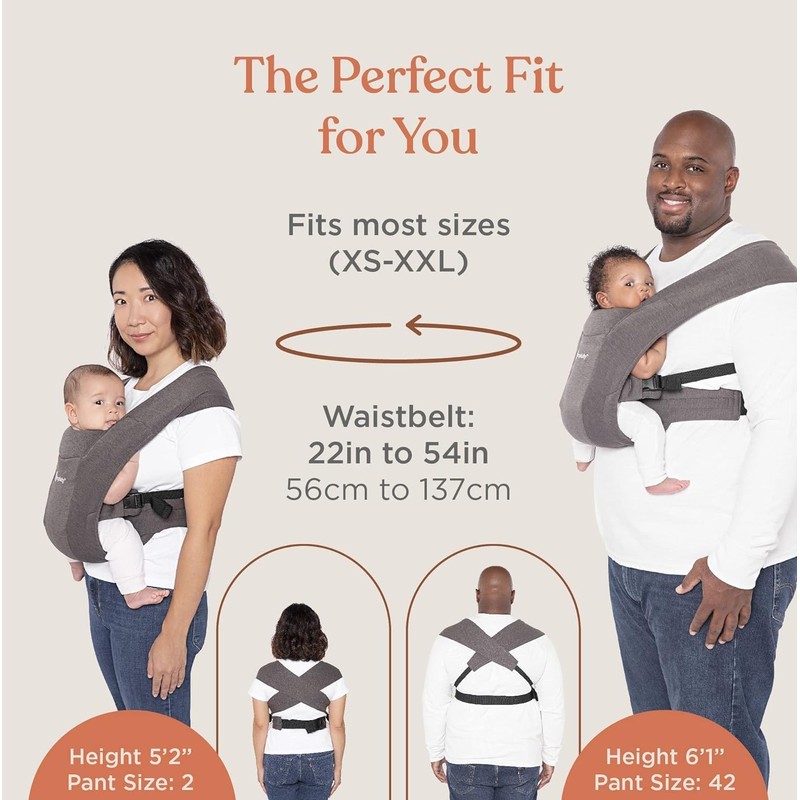 Ergobaby Embrace Cozy Newborn Essentials - Envoltura portabebés (7-25 libras),