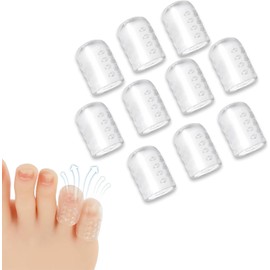 10 Protectores de Silicona para Dedos del Pie para Mujer, De Gel Antifricci?n, Transpirables, Suaves y Transparentes, Para Callos, Ampollas y Alivio del Dolor.