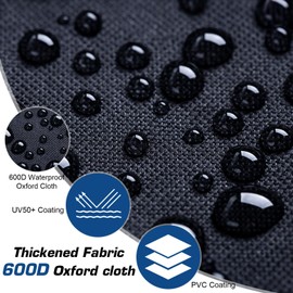 CHANGE MOORE Kayak Cover Waterproof with Kayak Storage Bag, 600D Oxford Fabric Kayak Covers 14.7-16 ft, Paddle Board Cover with 5 Straps for Strong Wind and Dust, Canoe Cover for Fishing Boat