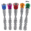 Utoolmart 5Pcs Magnetic Collar Screwdriver Bit Set, PH2 Magnetic Phillips