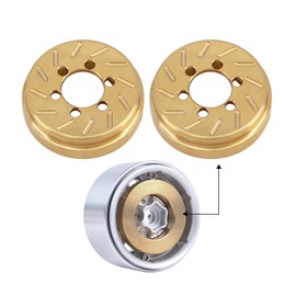 INJORA RC Internal Brass Counterweight 2pcs 63g Brake Disc Weights for 1.9inch 2.2inch Wheel Rims Axial SCX10 90046 D90 TF2 TRX4