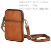 NICE SELECTION Genuine Leather Mini Shoulder Bag, Men's, Smartphone Pouch,