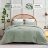 CozyLux Sage Green Comforter Set Queen Size, 3 Pieces Solid