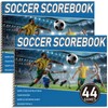 AmazingSpark 2 Pcs Soccer Scorebook, 11 x 8.5 Inches Score