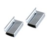 Pastlla 6Pcs 1.6" Glass Finger Edge Pull, Window Display Cabinet