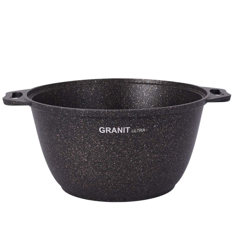 Cooking Pot Aluminum Pot with Glass Lid "Granit ultra" Cookware