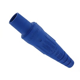 Leviton 16-Series Taper Nose, Female Plug, Contact and Insulator, Detachable, Cam-Type Connector with Double Set Screw Termination, 16D33-UB, Blue