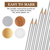 HaiFafafaing 24 Pack Silver Streak Welders Pencil Metallic Marking Pencil