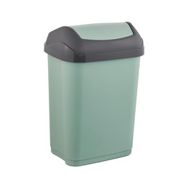 keeeper Swantje Bin, Nordic Green, 10 Litre Swing Bin, 25.5 x 19 x 38 cm