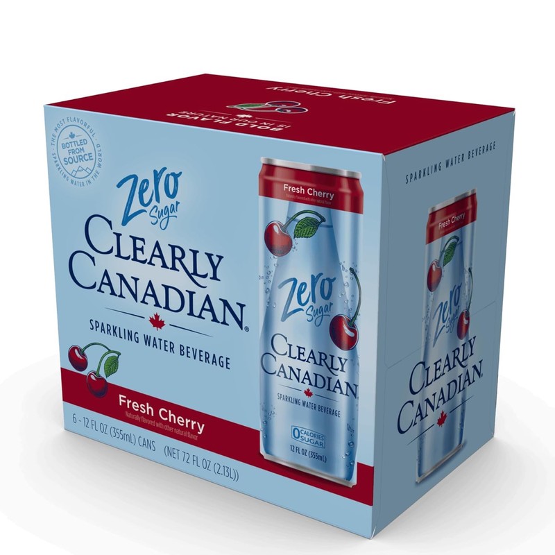 Clearly Canadian Zero Sugar Can Variety Sparkling Water, 24-Pack (Regular
