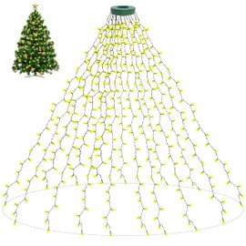 aneeway Christmas Tree Fairy Lights, Warm White, Christmas Lighting with 8 Light Modes, 400 LEDs, Christmas Tree Fairy Lights with Timer Function, for Parties, Christmas, Decoration, Wedding
