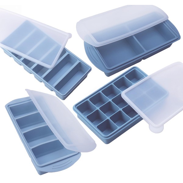 Silicone Freezer Molds Gift Set with 2 Tbsp, 1/2, 1,