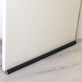 Loyajun Under Door Draft Stopper Gap Filler,Door Sweeps Door Seal Door Stoppers for Bottom of Door Noise Blocker Soundproofing Weather Stripping Window Breeze Blocker (Black, 30-38inch)
