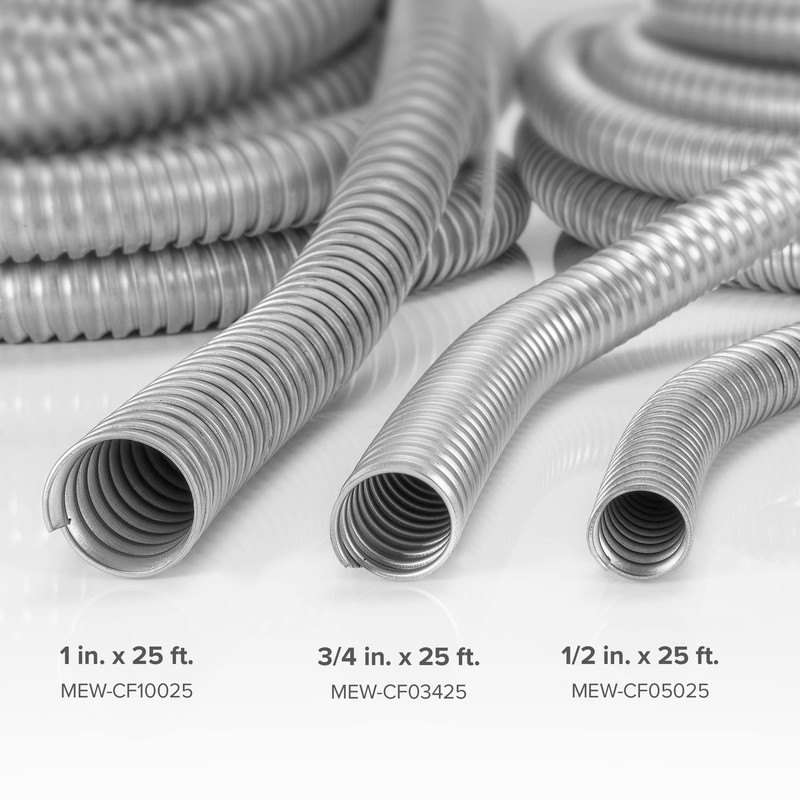 Maxxima 1 in. x 25 ft. Galvanized Steel Flexible Conduit,