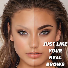 Eyebrow Pencil Microblade Eyebrow Pen - Waterproof Eyebrow Pen 4 Fork Tip Pencil Smudge Proof Long Lasting Brow Pen, Dark Brown