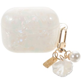 TEHAUX 3pcs Creative Shell Pattern Earbud Protector Case Lightweight TPU Storage for Chic Design with Charging Access Cute Shell Pendant Portable Earphone Decorative Case