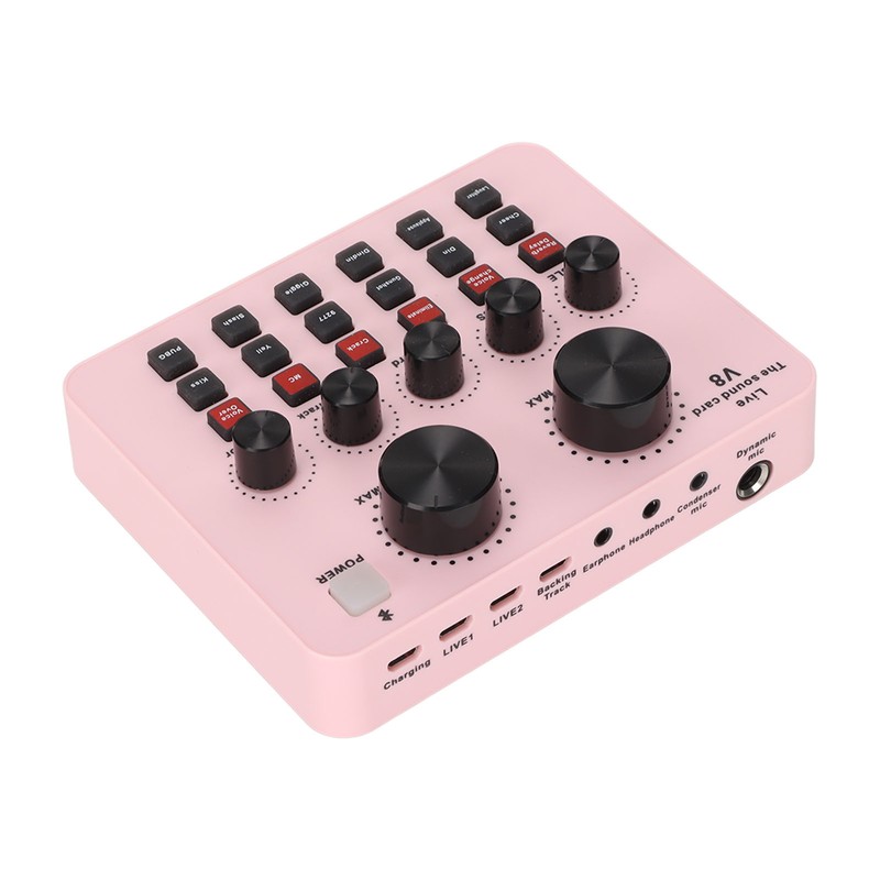 V8 USB Live Sound Card 48KHz 16 Bits Dual Channel