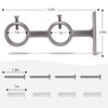 Goowin Double Curtain Rod Holder, 2pcs Brackets Hooks for Living