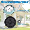 Crosstime 12 Inch Outdoor Clock Waterproof with Thermometer,Vintage Indoor Outdoor