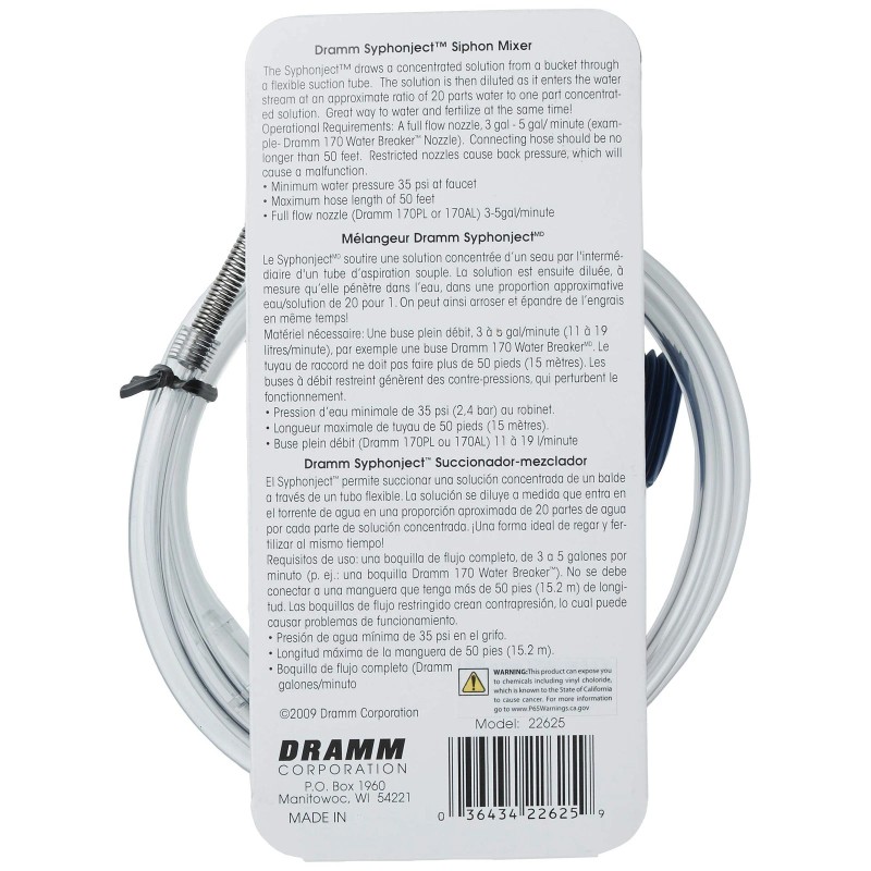 Dramm 22625 Syphonject Siphon Mixer with External Check Valve