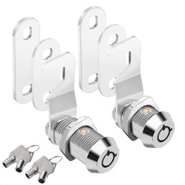 Toolbox Locks Tubular Cam Lock Keyed Alike Tool Box Compartment Door Mailbox Drawer Cabinet Lock(Silver-20mm)
