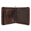 Leather Portfolio for Men, Portfolio Organizer with Zipper for Men